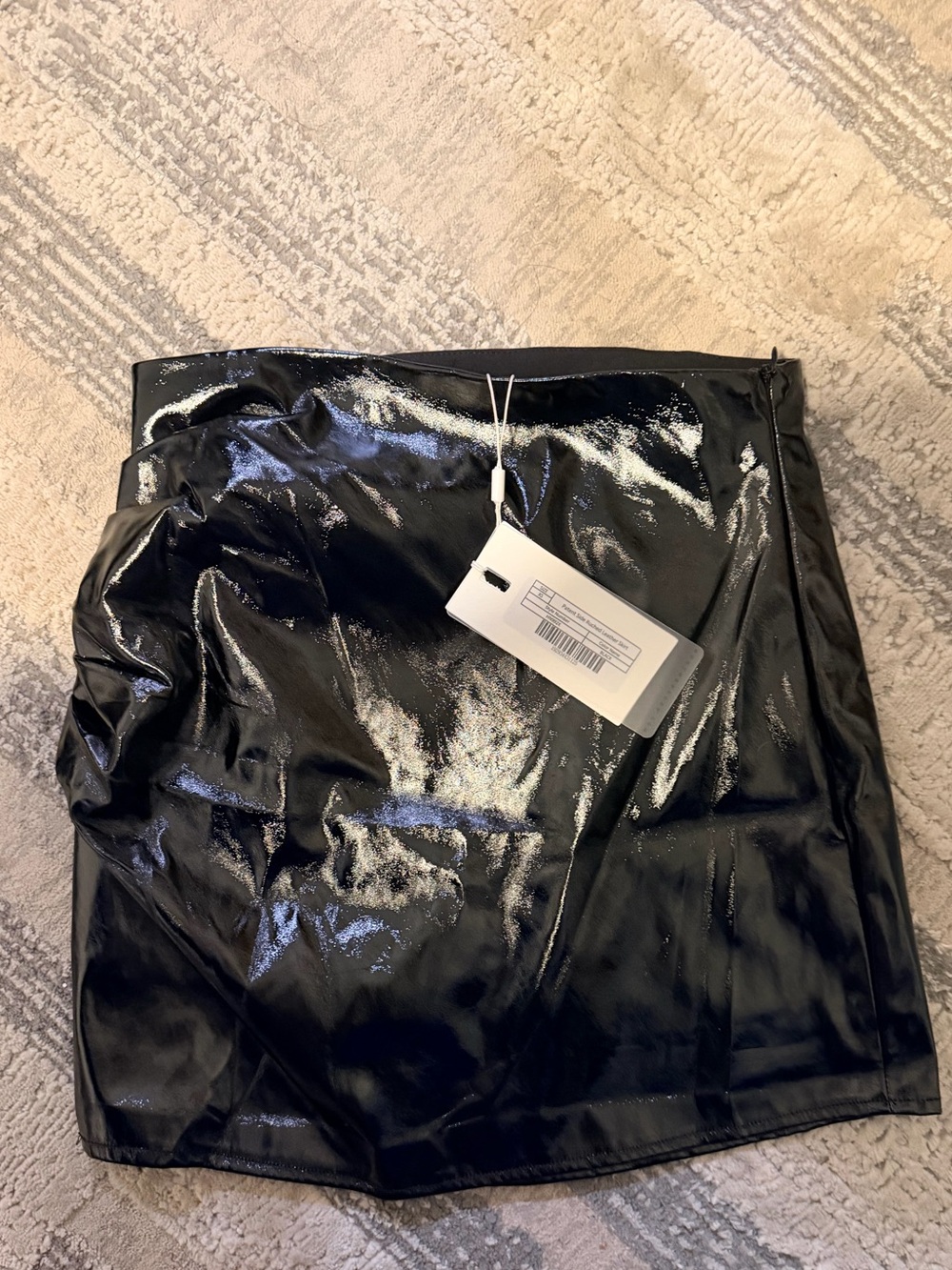 Endless Rose Black Patent Mini Skirt